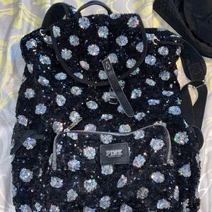 VS Pink Sequin Bookbag